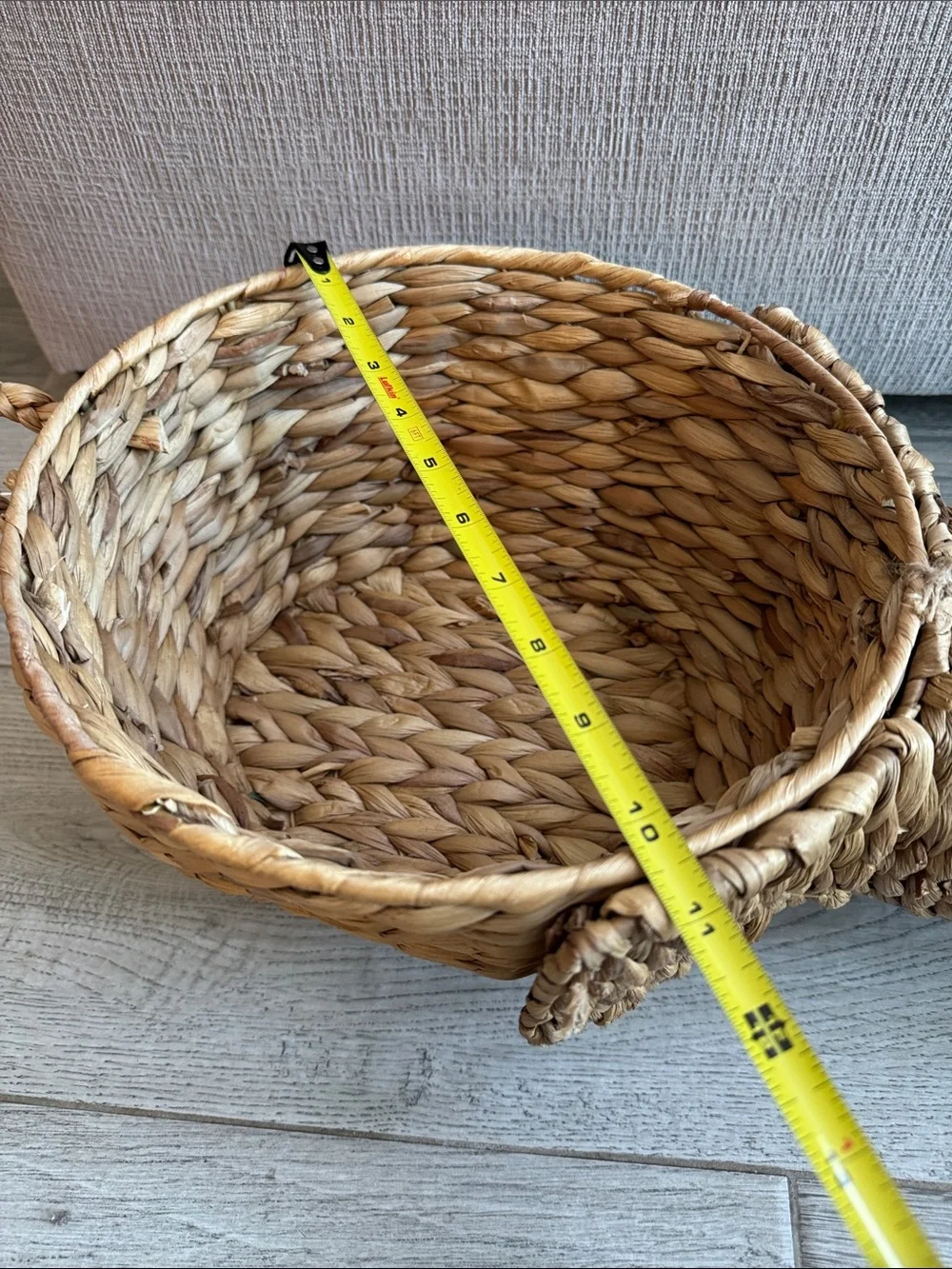 Woven Elephant Seagrass Decorative Basket/Planter- Natural